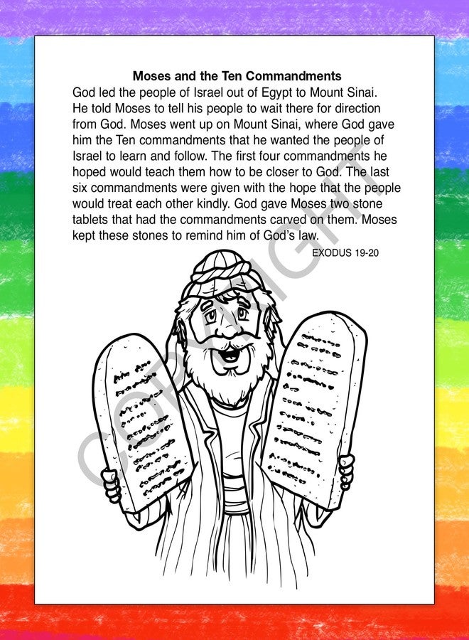 ZOCO - Bible Stories Coloring Books for Kids (50 Bulk Pack, Without Crayons) - Christian Activity Books for Sunday School, VBS, CCD, Church Events, Religious Gifts - Image 4